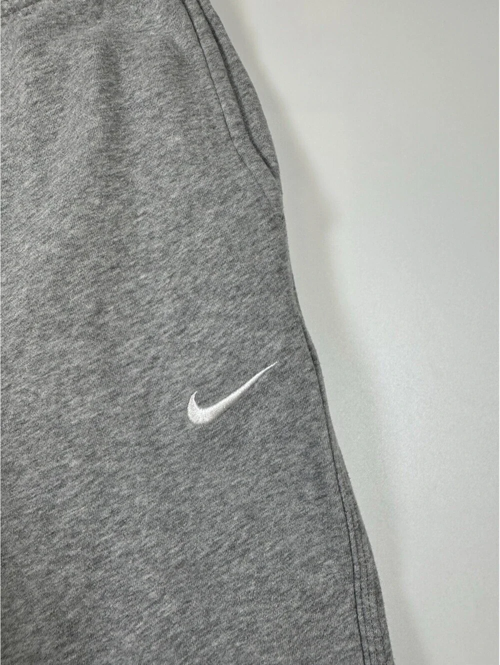 Vintage Nike Sweatpants Mens XL Gray Fleece Embroidered Swoosh Joggers Y2K